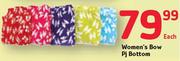 Women's Bow Pj Bottom-Each.