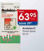 Special Andolex C Throat Spray-30ml pack — www.guzzle.co.za