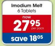 Imodium Melt Tabs-6's Pack