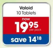Valoid Tabs-10's Pack