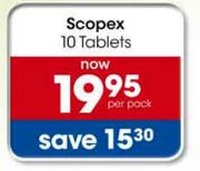 Scopex tabs-10's pack