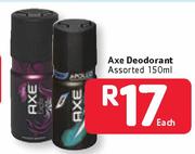 Axe Deodorant Assorted-150ml Each