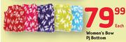Women's Bow Pj Bottom-Each