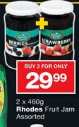 Rhodes Fruit Jam Assortred-2x460G