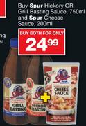 Spur Hictory Or Grill Basting sauce 750ML Plus Spur Cheese Sauce 200ML