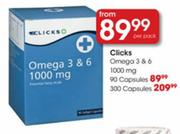 Clicks Omega 3 & 6-60 caps