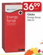 Clicks Energy Syrup-200ml