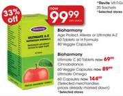 Bioharmony Age protect Allerex or Ultimate A-Z 60 tabs or H Formula 80 Veggie Caps