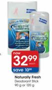 Naturally Fresh Deodorant Stick-90g or 120g each