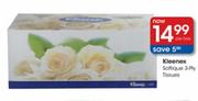 Kleenex Softique 3-Ply Tissues-per pack