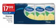 Kleenex Men's Pocket Hankies-8 x 10 per pack