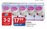 Clicks Pocket Tissues Pack of 10-per pack