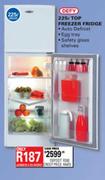 Defy Top Freezer Fridge-225ltr