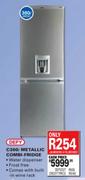 Defy Metallic Combi-Fridge-C360Ltr