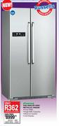 Hisense Side-By-Side Metallic Fridge-539ltr