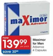Maximor For Men Advance Capsules-4's