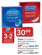 Durex 3 Condoms Performa, Pleasuremax Or Pleasuremax Tingle