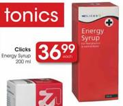 Clicks Energy Syrup-200ml
