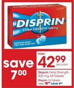Disprin extra Strength 500mg Tablets-48's