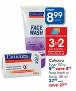 Cuticura Face Wash Or Scrub-150ml Each