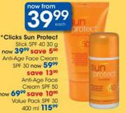 Clicks Sun Protect Anti-Age Face Cream SPF 50-Each