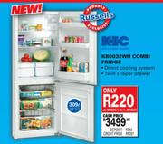 KIC KB6032WH Combi Fridge-309 Ltr