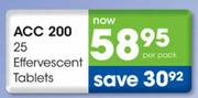 Acc 200 25 Effervescent Tablets-Per Pack