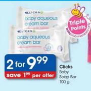 Clicks Baby Soap Bar-2x100g