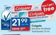 Colgate Sensitive Pro-Relief Toothpaste-75ml Each
