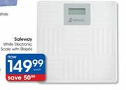 Safeway White Electronic Scale With Stripes-Each
