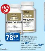 Solal Vitamin C-Buffered Or Cholest Support Capsules-60's