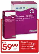 Clicks Rescue Tablets-150's
