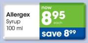 Allergex Syrup-100ml Each