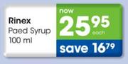 Rinex Paed Syrup-100ml Each