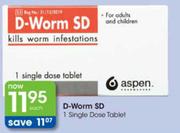 D-Worm SD 1 Single Dose Tablet-Each