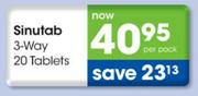 Sinutab 3-Way Tablets-20's