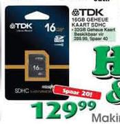 TDK 16GB Geheue Kaart SDHC