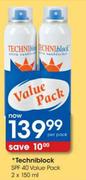 Techniblock SPF 40 Value Pack-2x150ml Per Pack