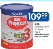 Wyeth S-26 Progress 3 Milk Formula-900g