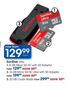 Sandisk Ultra Micro  SDHC Ultra With SD Adaptor-16GB