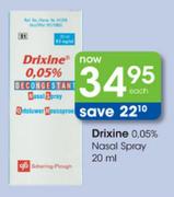 Drixine 0.05% Nasal Spray-20ml Each