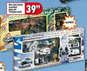 Die-Cast Series Assorted Play Set-10-Piece Each