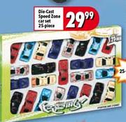 Die-Cast Speed Zone Car Set-25-Piece