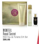 Monteil Royal Secret Eau De Toilette Gift Set-50ml