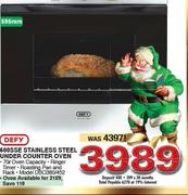 Defy 600SSE Stainless Steel Under Counter Oven-595mm
