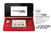 Nintindo 3DS Red Handheld Console