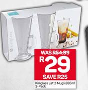 Kimglass Latte Mugs 280ml 3-Pack