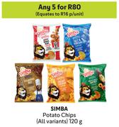Simba Potato Chips (All Variants)-For 5 x 120g