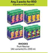 Rhodes Fruit Nectar (All Variants)-For 2 x 6 x 200ml