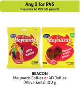 Beacon Maynards Jellies Or 4D Jellies (All Variants)-For Any 2 x 100g